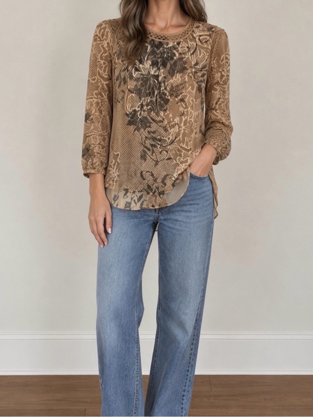 Anthropologie Meadow Rue Floral Printed Blouse | Size M